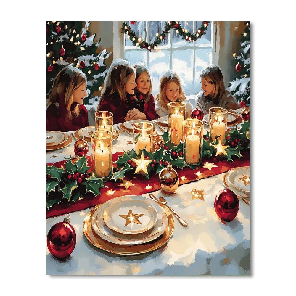 Star Garland Supper Paint by numbers art