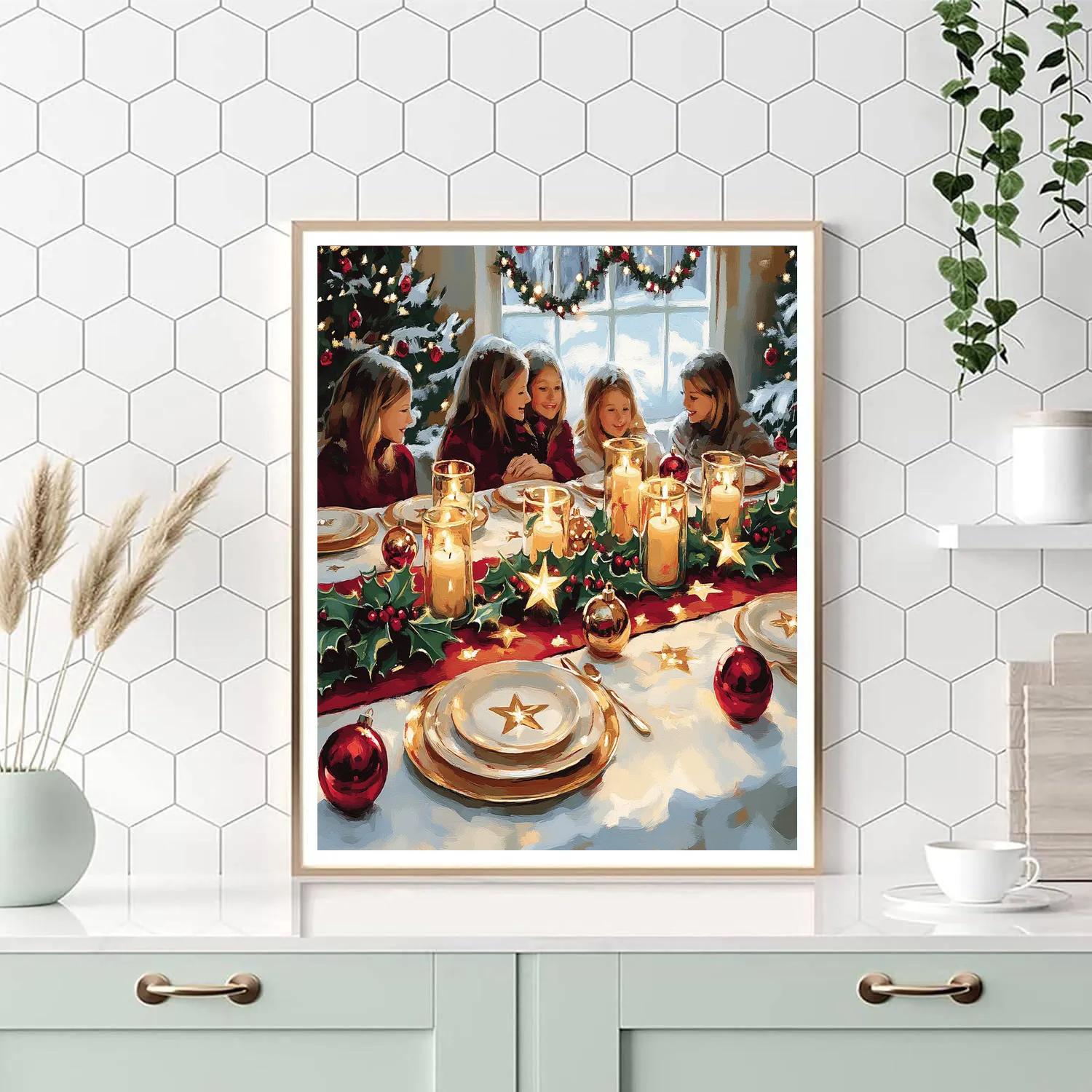 Star Garland Supper Paint by numbers art