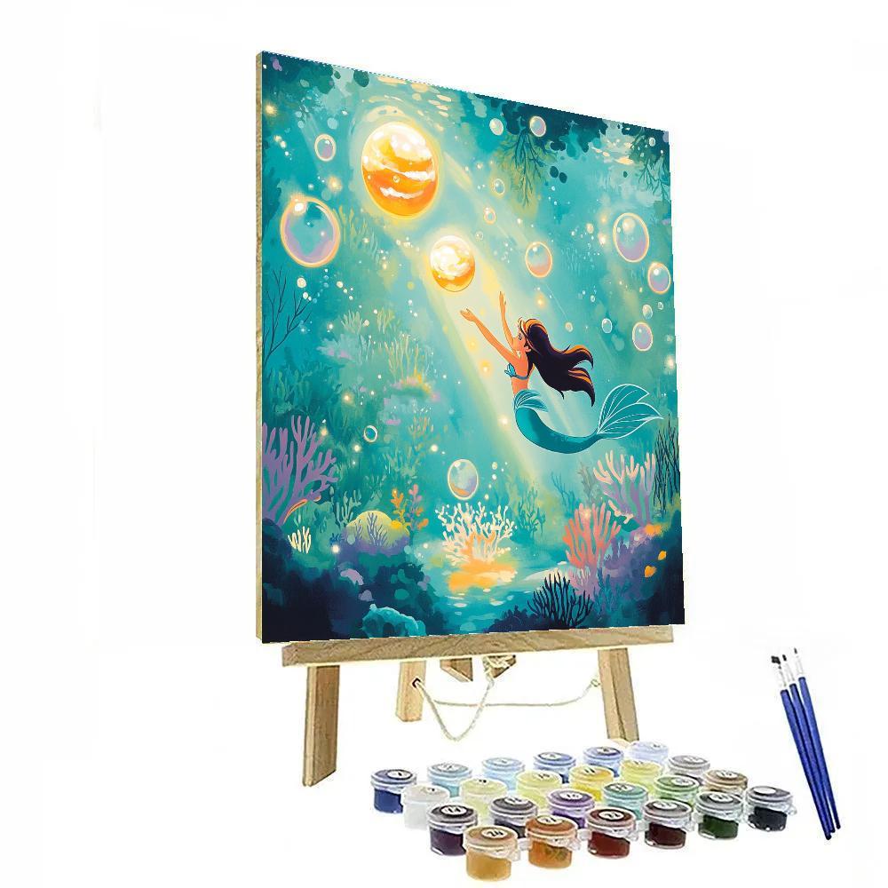 Ariel Coral Planet Garden DIY paint by numbers