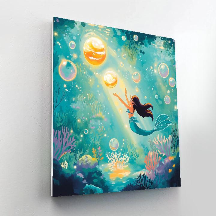 Ariel Coral Planet Garden DIY paint by numbers