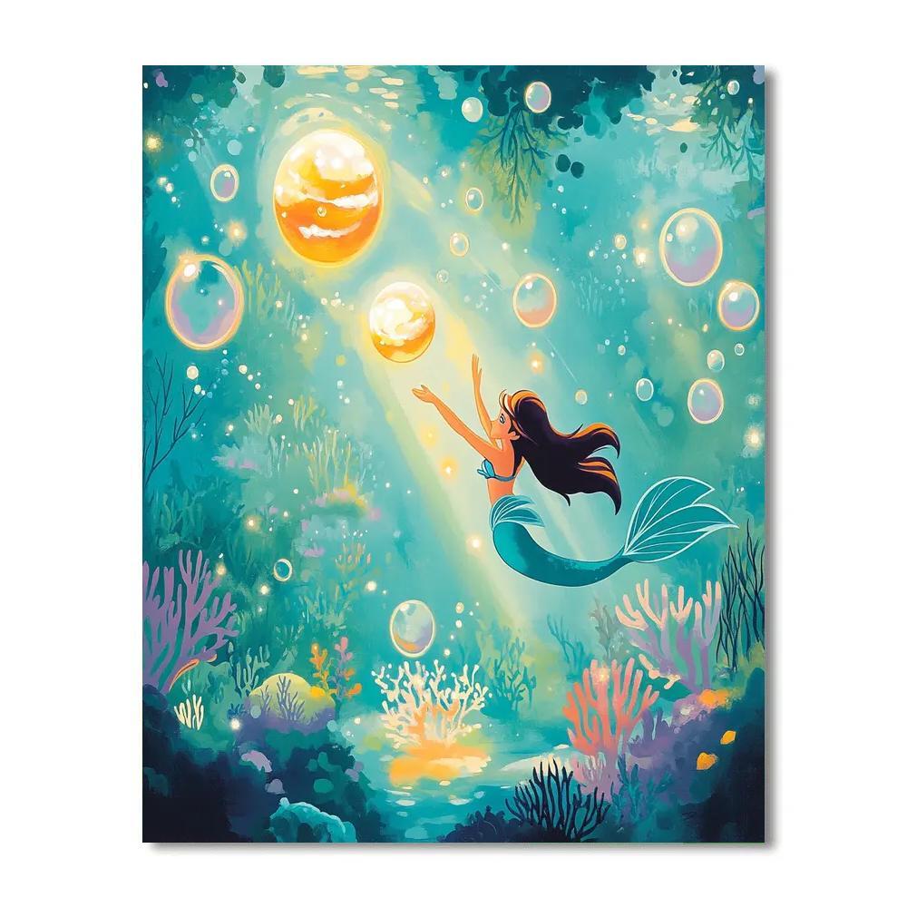 Ariel Coral Planet Garden DIY paint by numbers