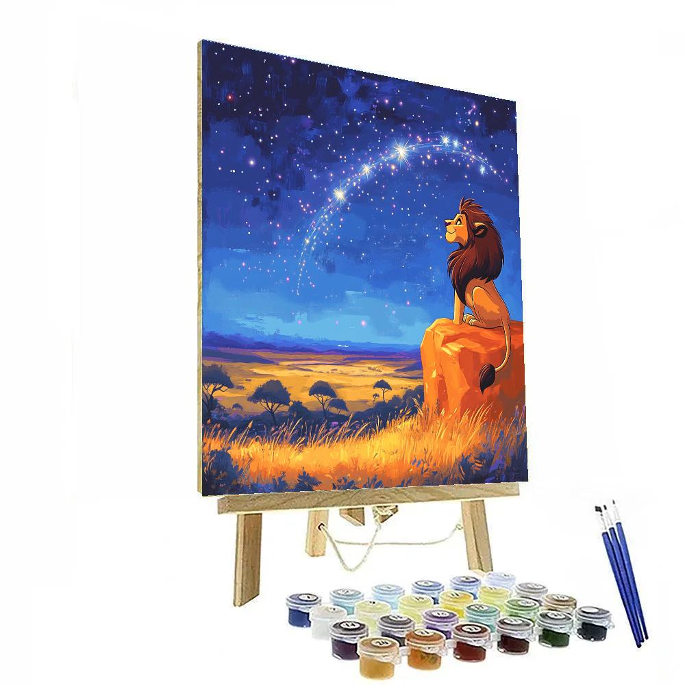 Simba Meteor Shower Lookout Paint by numbers art