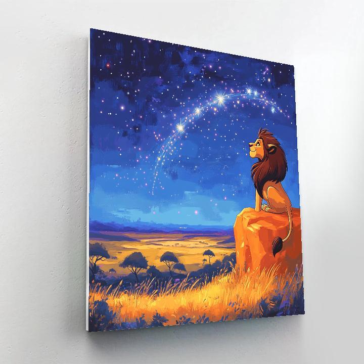 Simba Meteor Shower Lookout Paint by numbers art