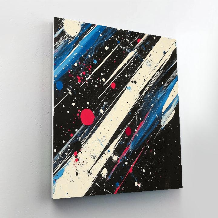 Jackson Pollock Inspired Meteor Shower Energy Field Numbered painting kits
