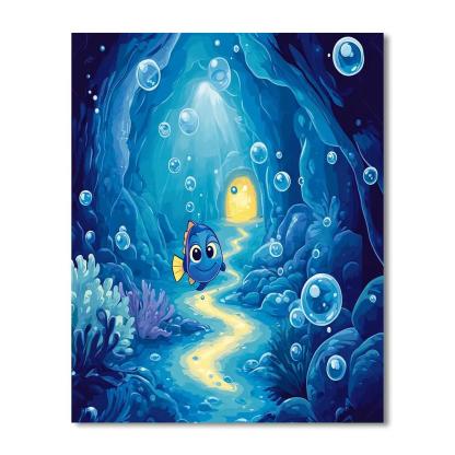 Dory Deep Space Bubble Trail Paint by numbers kits
