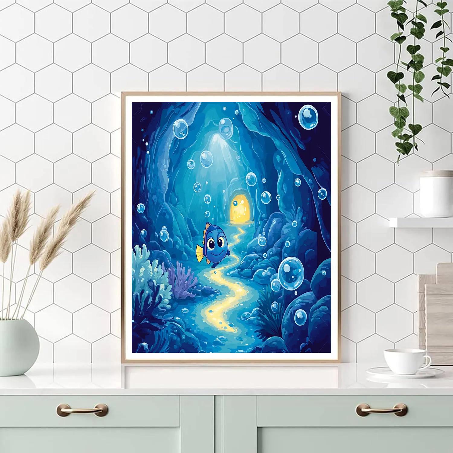 Dory Deep Space Bubble Trail Paint by numbers kits