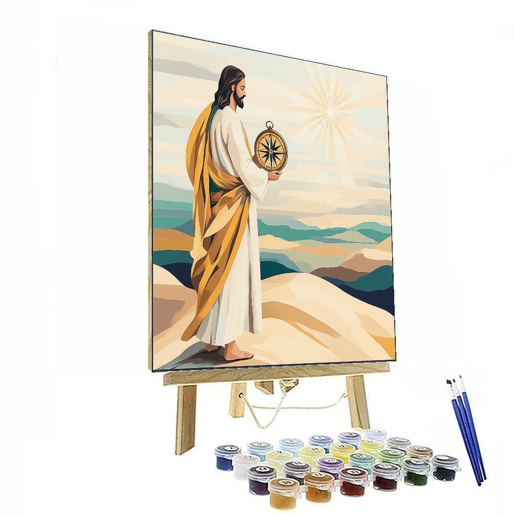 Desert Compass With Jesus At Dawn Number painting