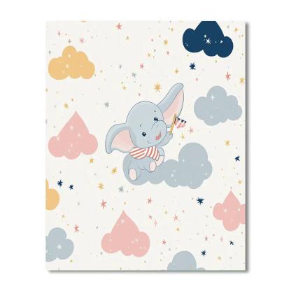 Dumbo Cloud Constellation Circus Number painting
