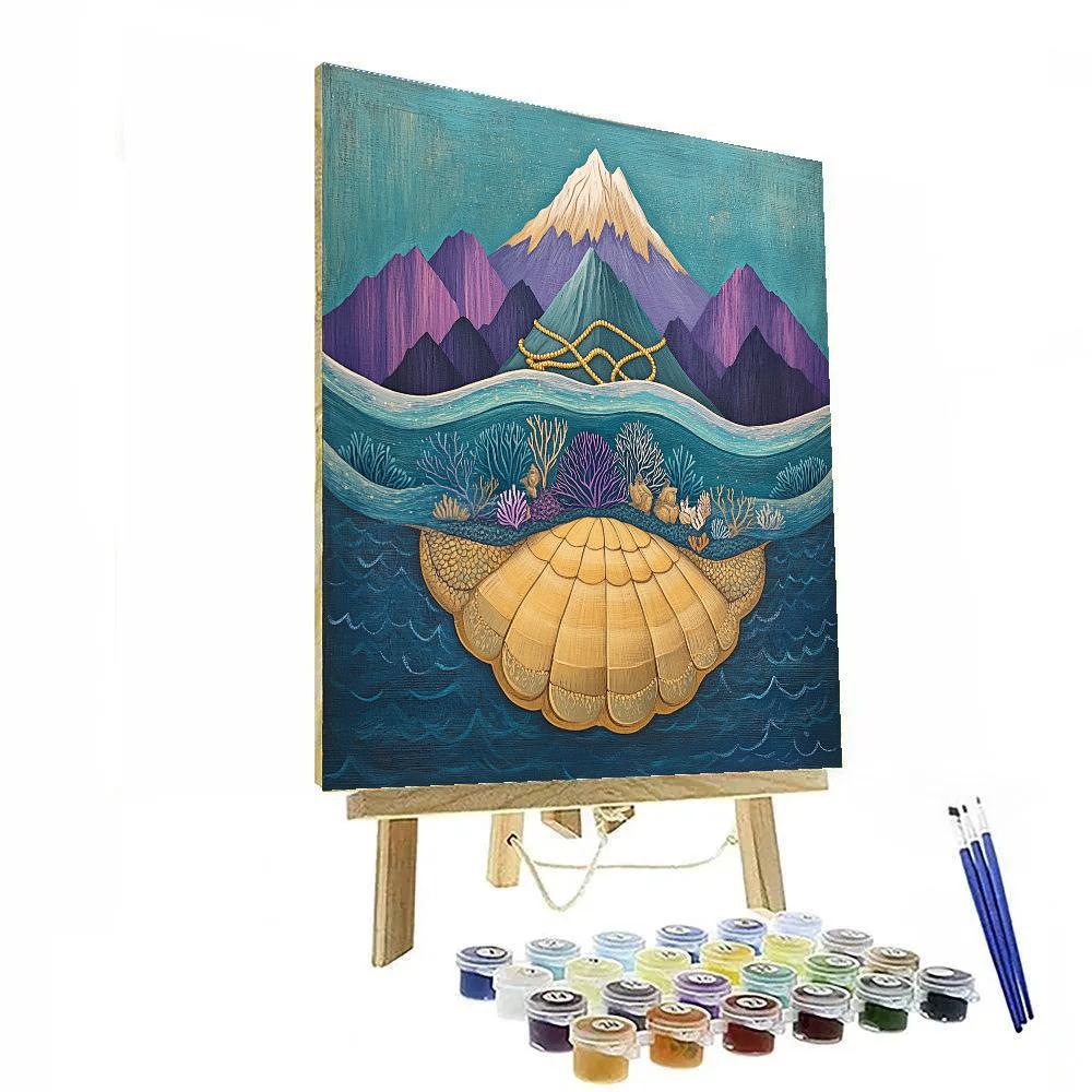 Kurma Supports The Churning Mountain Tableau paint by numbers
