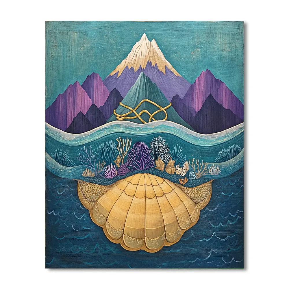 Kurma Supports The Churning Mountain Tableau paint by numbers