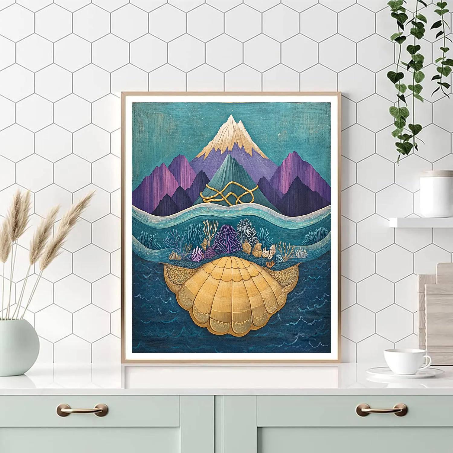 Kurma Supports The Churning Mountain Tableau paint by numbers