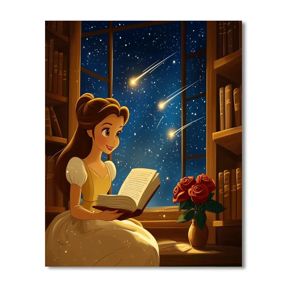 Belle Library Of Shooting Stars painting number kit