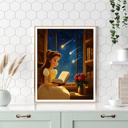 Belle Library Of Shooting Stars painting number kit