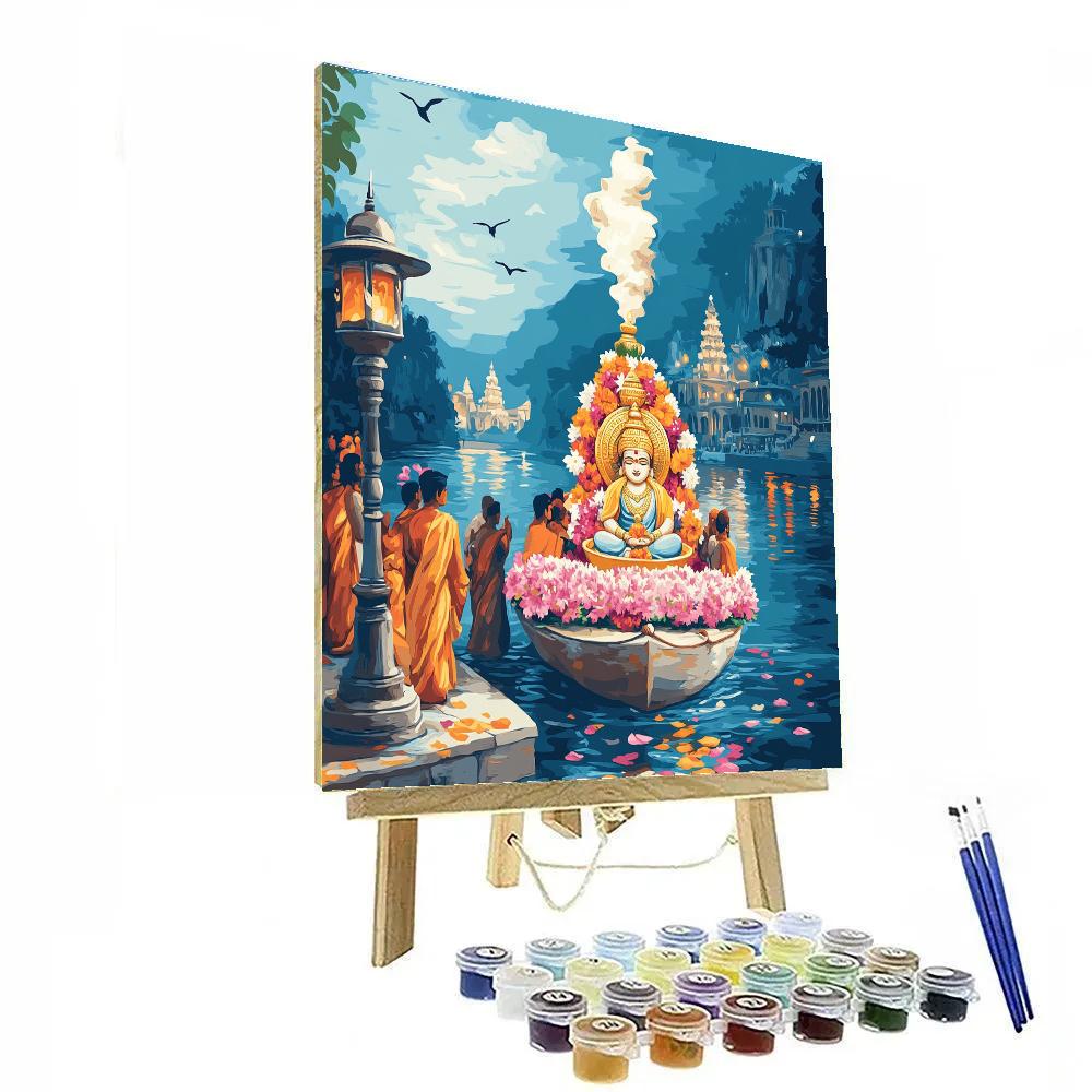 River Hymn Procession For Brahma paint by numbers