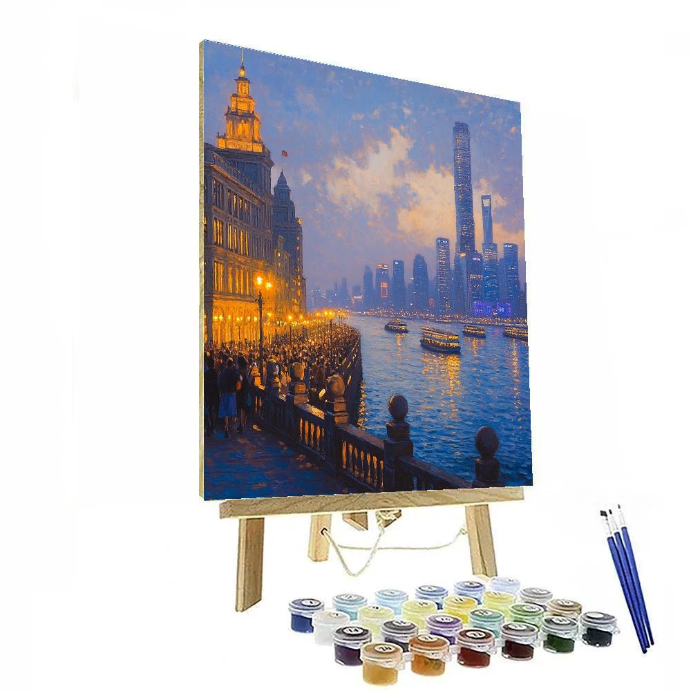 The Bund Riverside Promenade Shanghai China Numbered painting kits