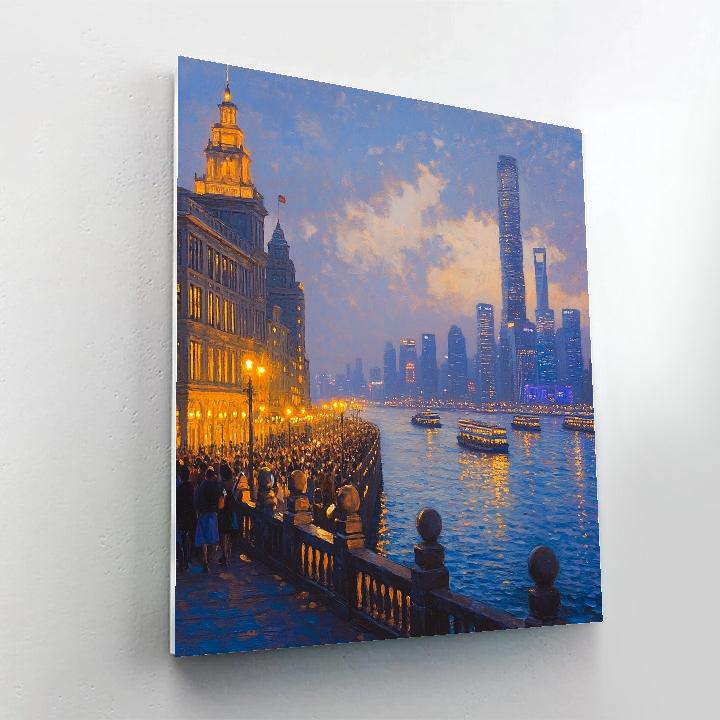 The Bund Riverside Promenade Shanghai China Numbered painting kits