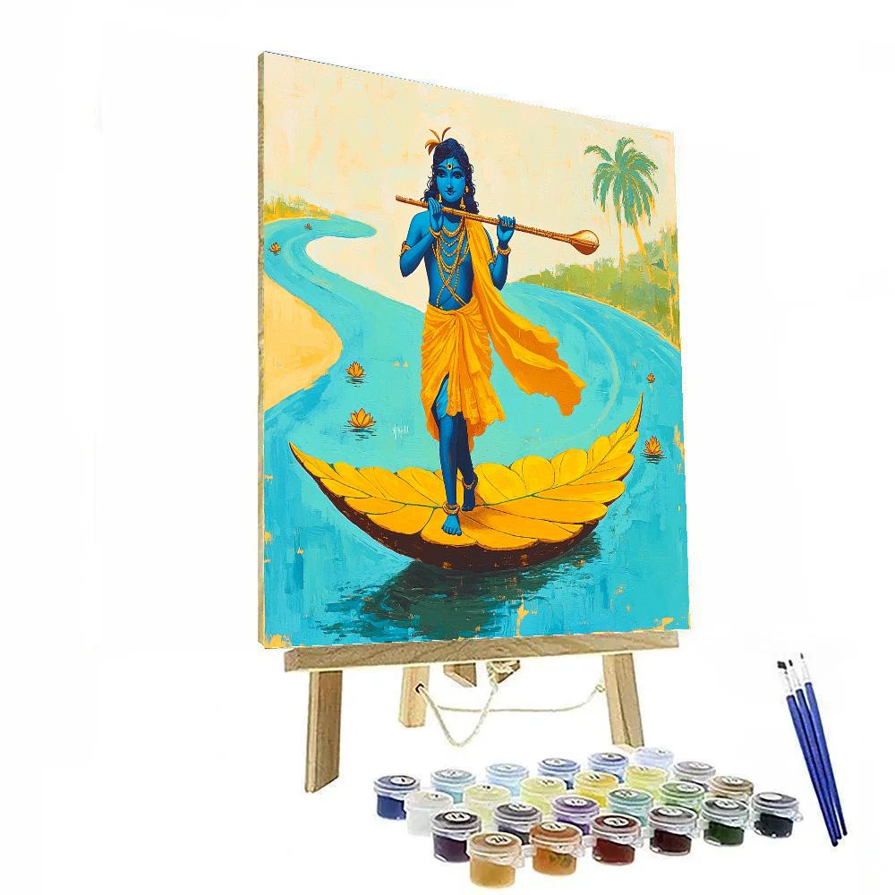 Krishna As The River Navigator Painting by numbers kit