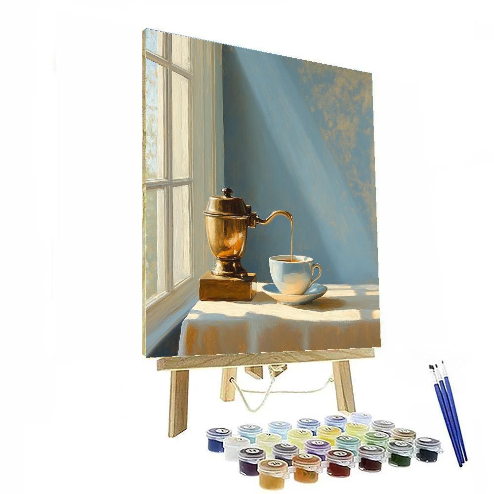 Johannes Vermeer Inspired Morning Coffee By Window Painting by numbers kit