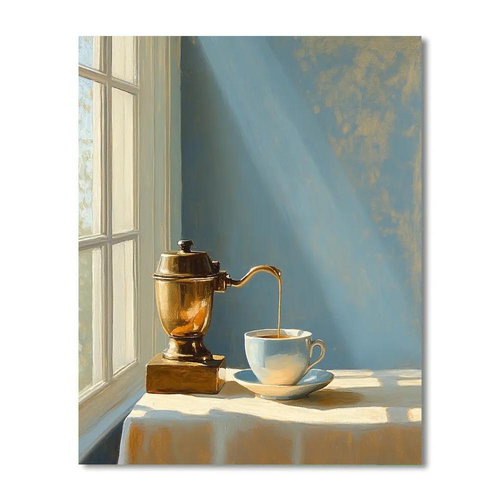 Johannes Vermeer Inspired Morning Coffee By Window Painting by numbers kit