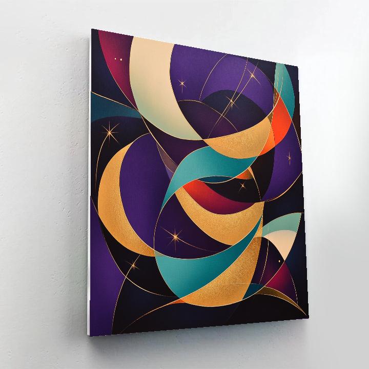Wassily Kandinsky Inspired Synesthetic Jazz Night Sky Paint by numbers art
