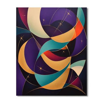Wassily Kandinsky Inspired Synesthetic Jazz Night Sky Paint by numbers art