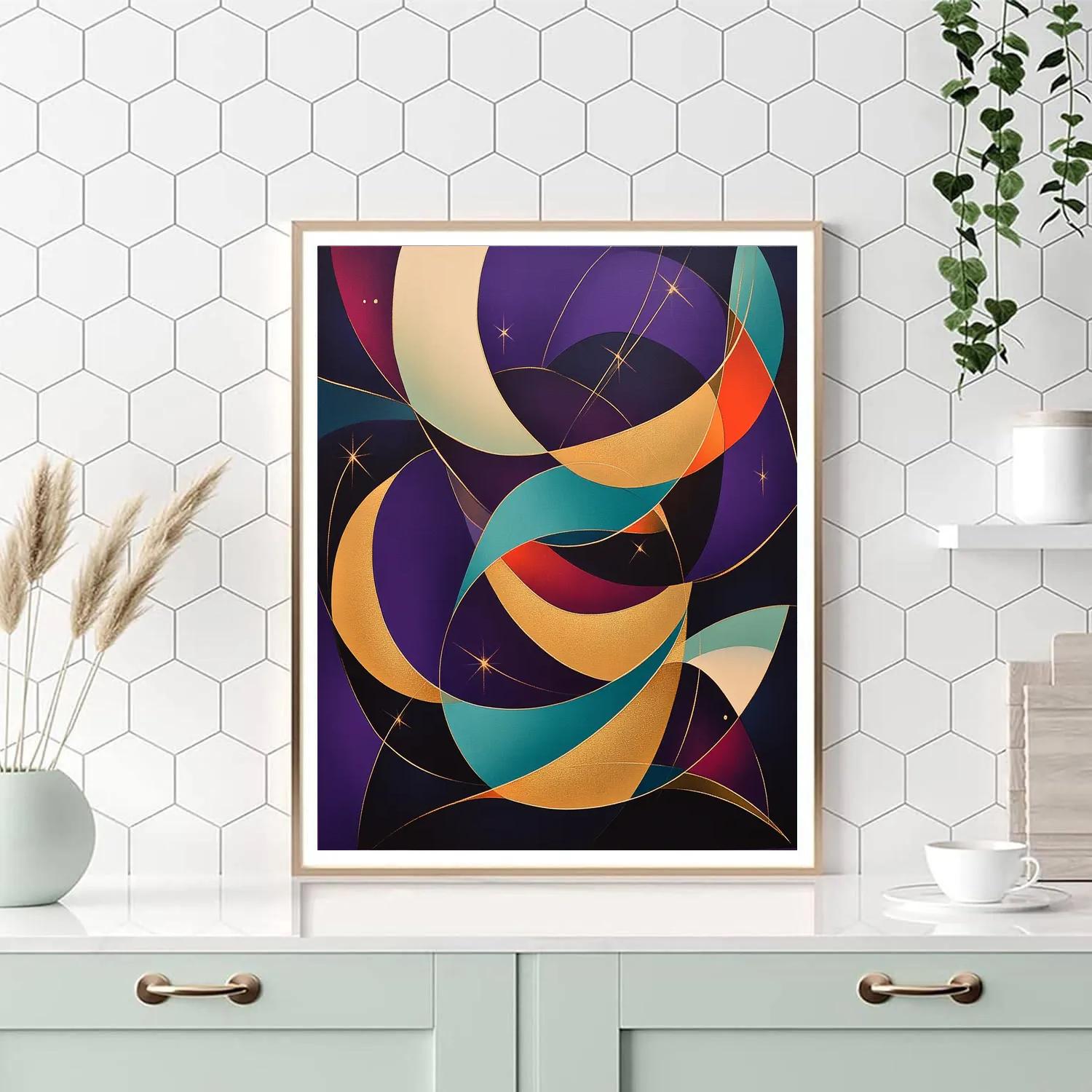 Wassily Kandinsky Inspired Synesthetic Jazz Night Sky Paint by numbers art