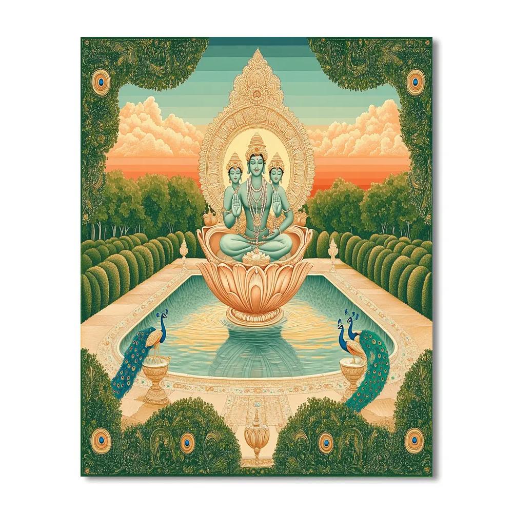 Brahma Shankha Garden Of Origins Painting by numbers kit
