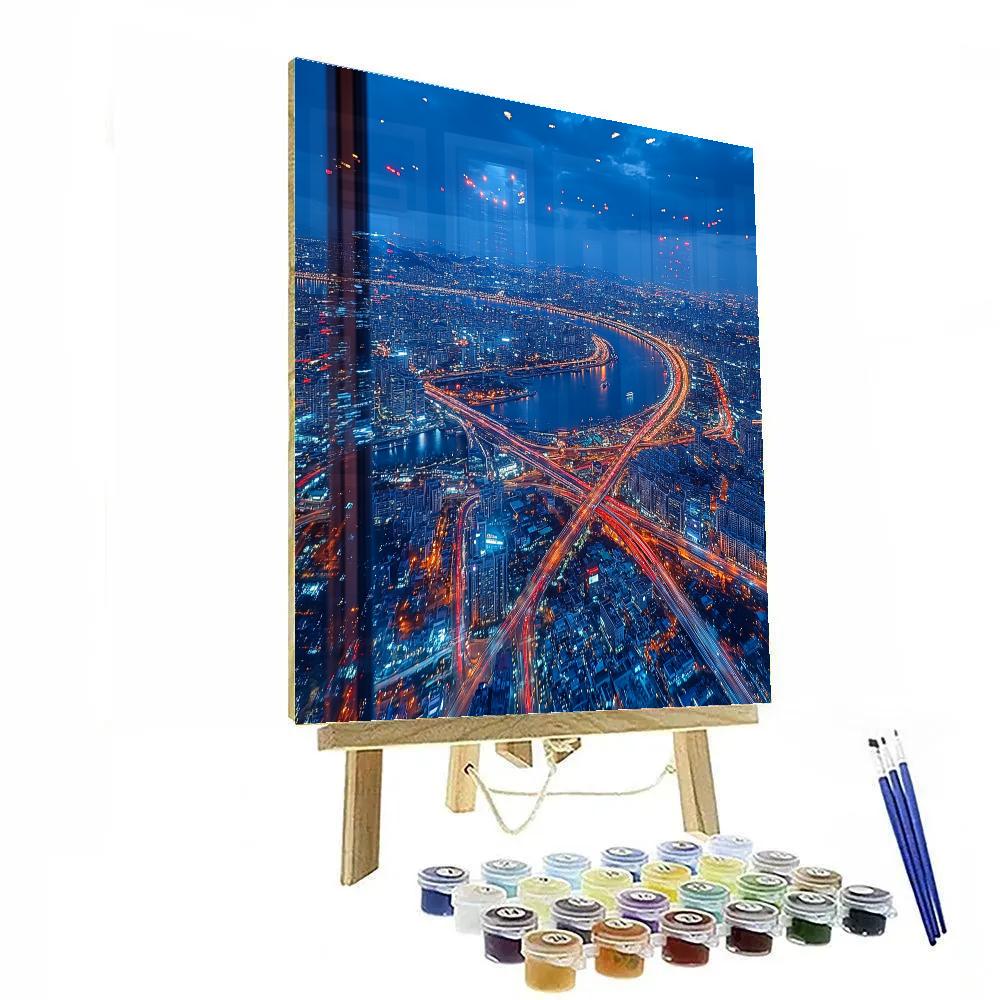 Seoul Sky At Lotte World Tower Observatory Seoul South Korea Paint by numbers art