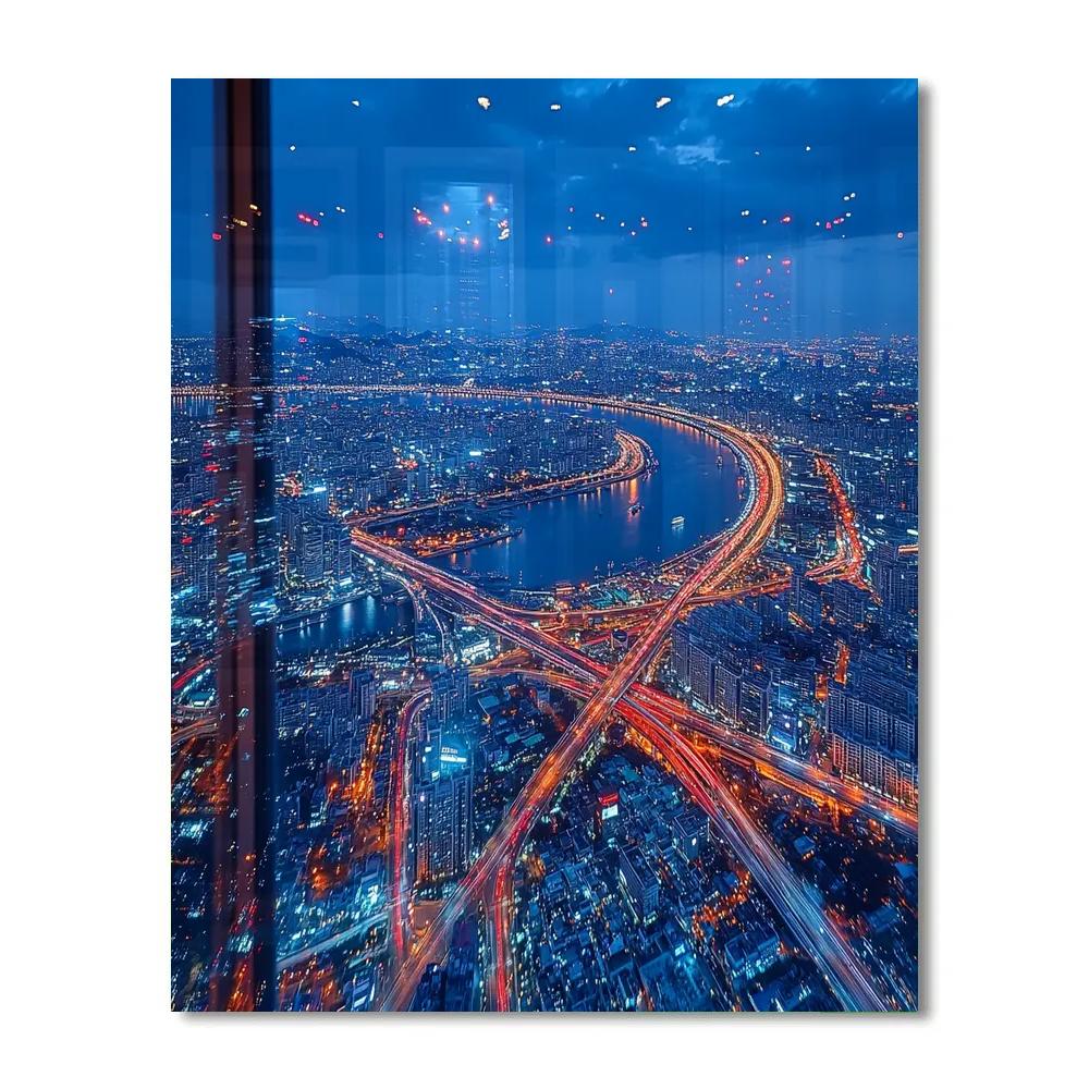 Seoul Sky At Lotte World Tower Observatory Seoul South Korea Paint by numbers art