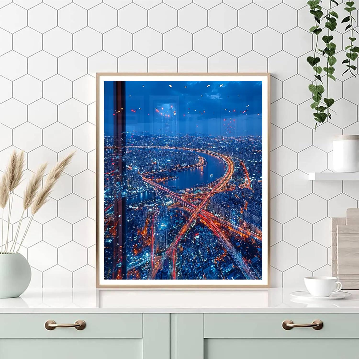 Seoul Sky At Lotte World Tower Observatory Seoul South Korea Paint by numbers art