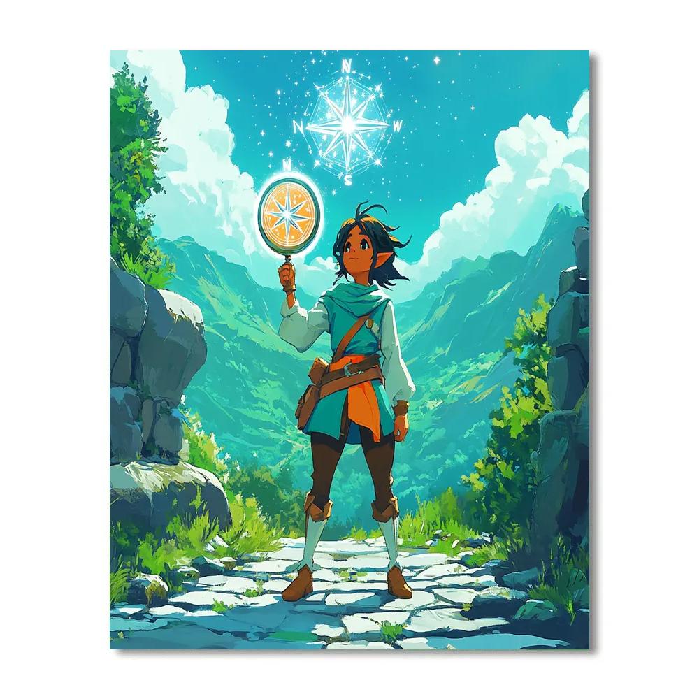 Raya Crystal Star Compass Quest Numbered painting kits