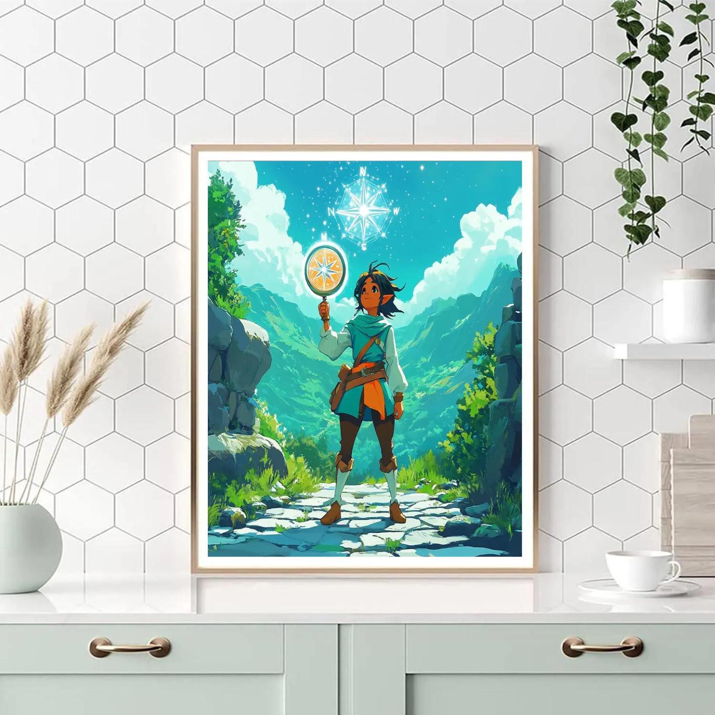 Raya Crystal Star Compass Quest Numbered painting kits