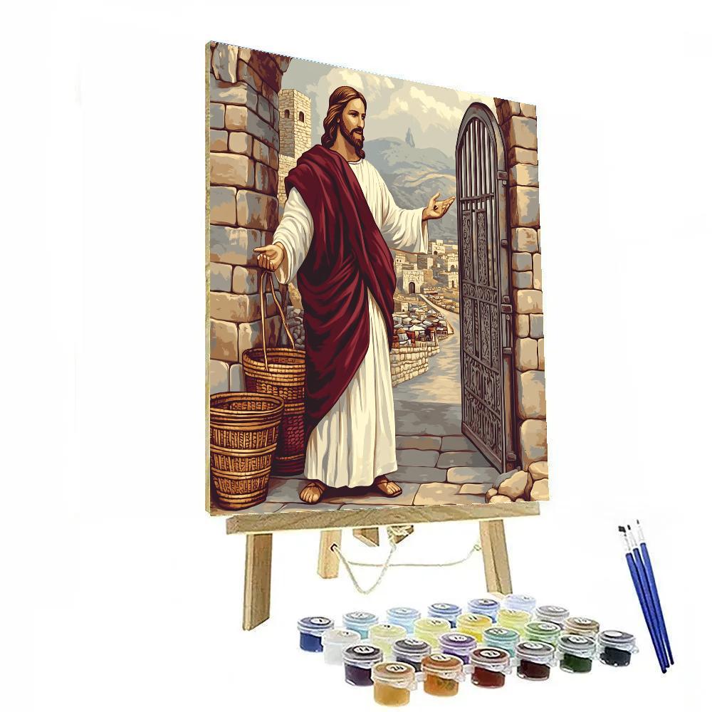Jesus At The City Gate Of Mercy Painting by numbers kit