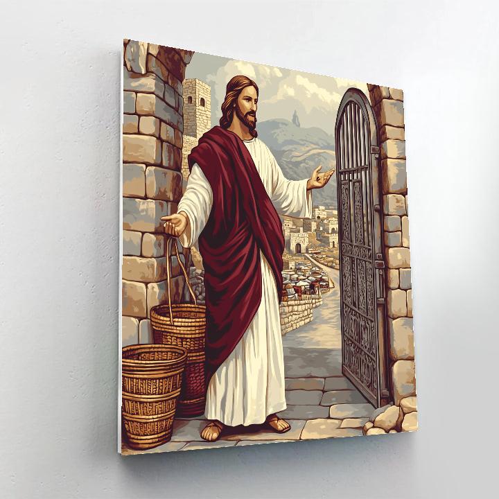 Jesus At The City Gate Of Mercy Painting by numbers kit