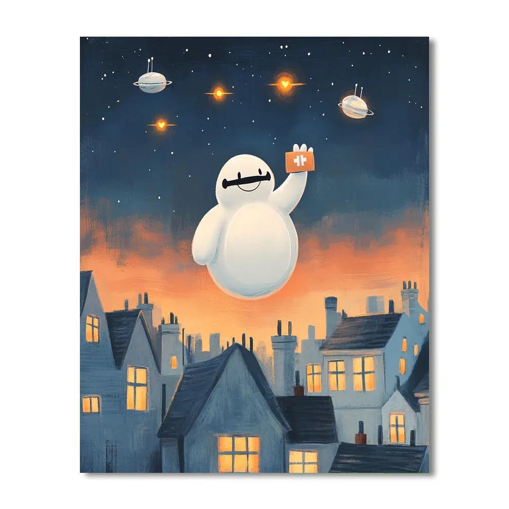 Baymax Orbital Care Patrol Paint by numbers art