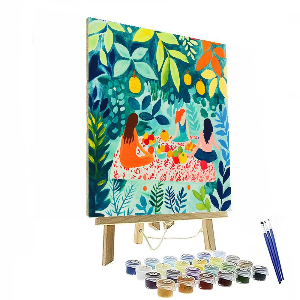 Henri Matisse Inspired Cutout Tropical Garden Picnic Paint by numbers kits