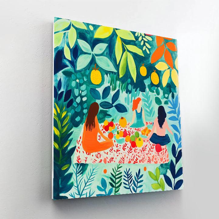 Henri Matisse Inspired Cutout Tropical Garden Picnic Paint by numbers kits
