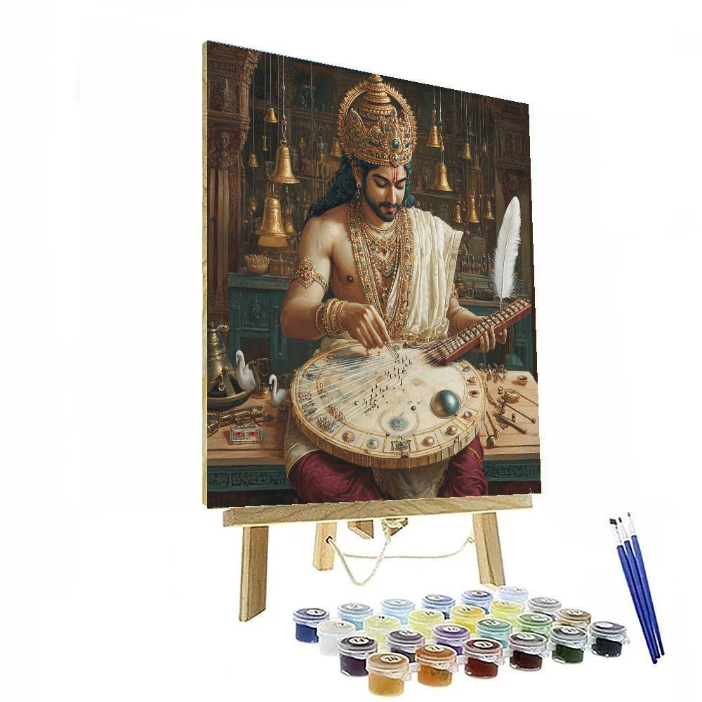 Brahma Crowned Workshop Of Sacred Instruments paint by numbers
