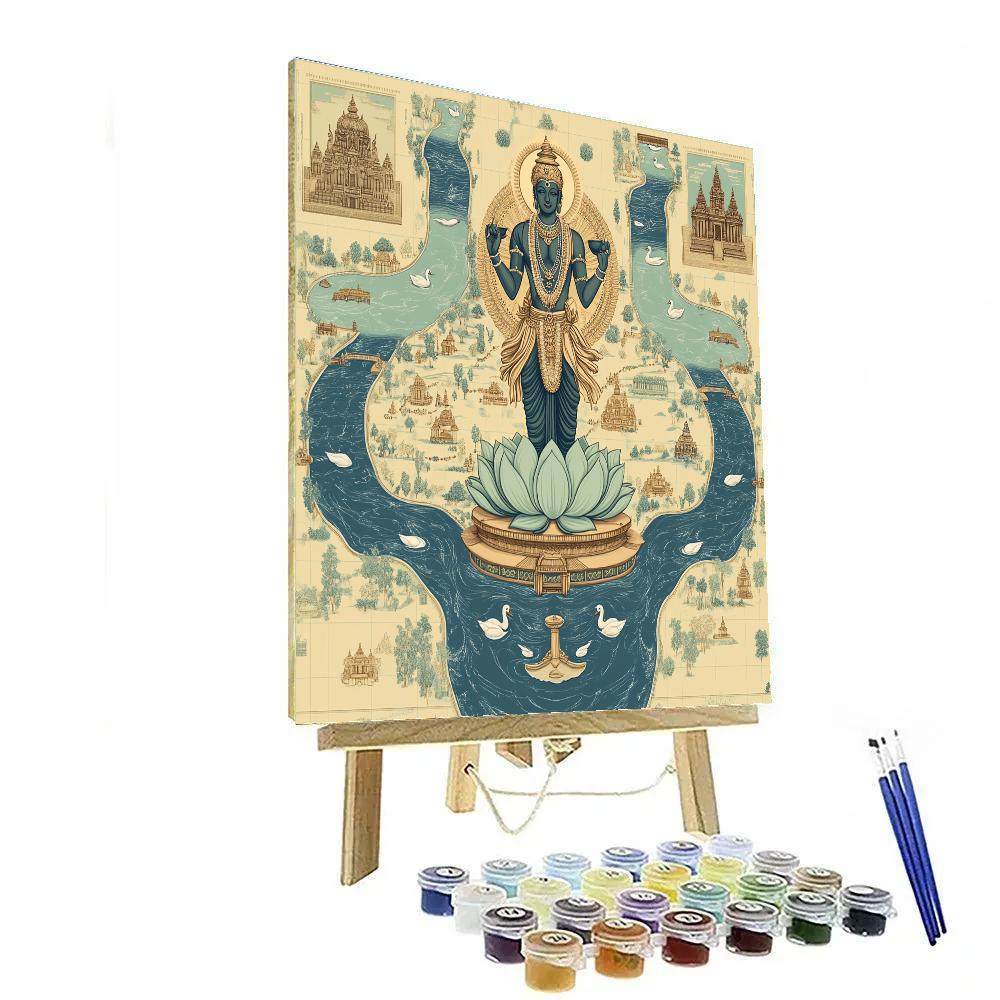 Brahma At The Four River Confluence Painting by numbers kit