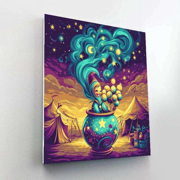 Genie Cosmic Balloon Bazaar painting number kit
