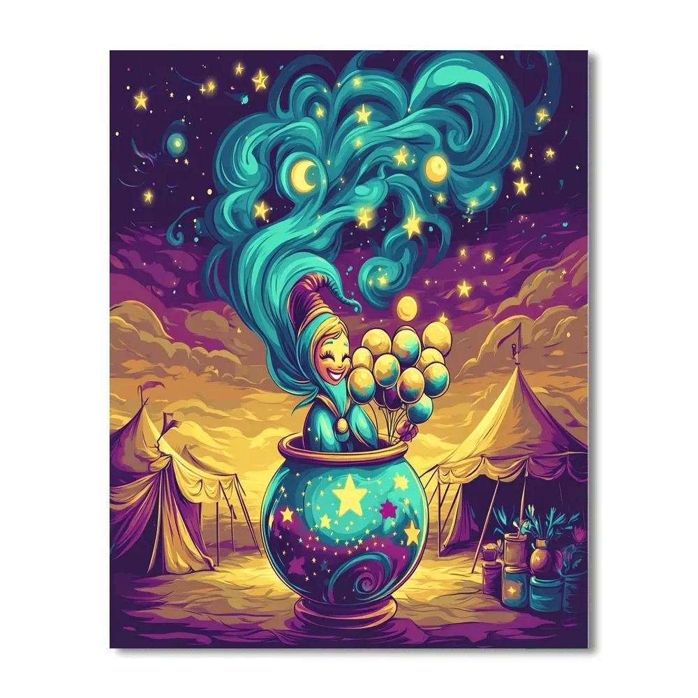 Genie Cosmic Balloon Bazaar painting number kit