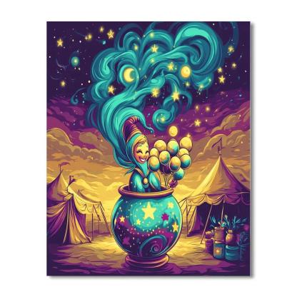 Genie Cosmic Balloon Bazaar painting number kit