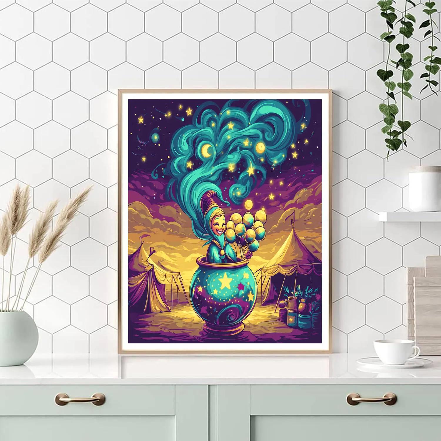 Genie Cosmic Balloon Bazaar painting number kit