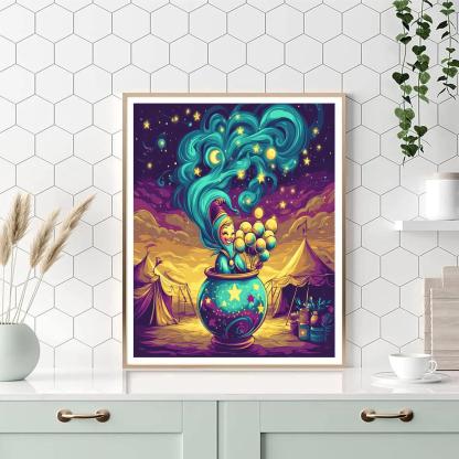 Genie Cosmic Balloon Bazaar painting number kit