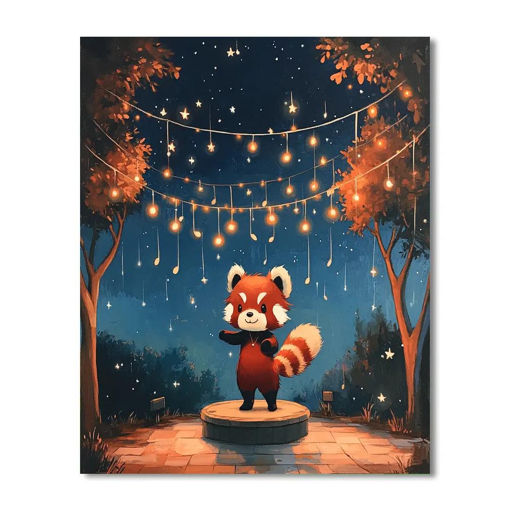 Mei Lee Red Panda Starlight Dance DIY paint by numbers