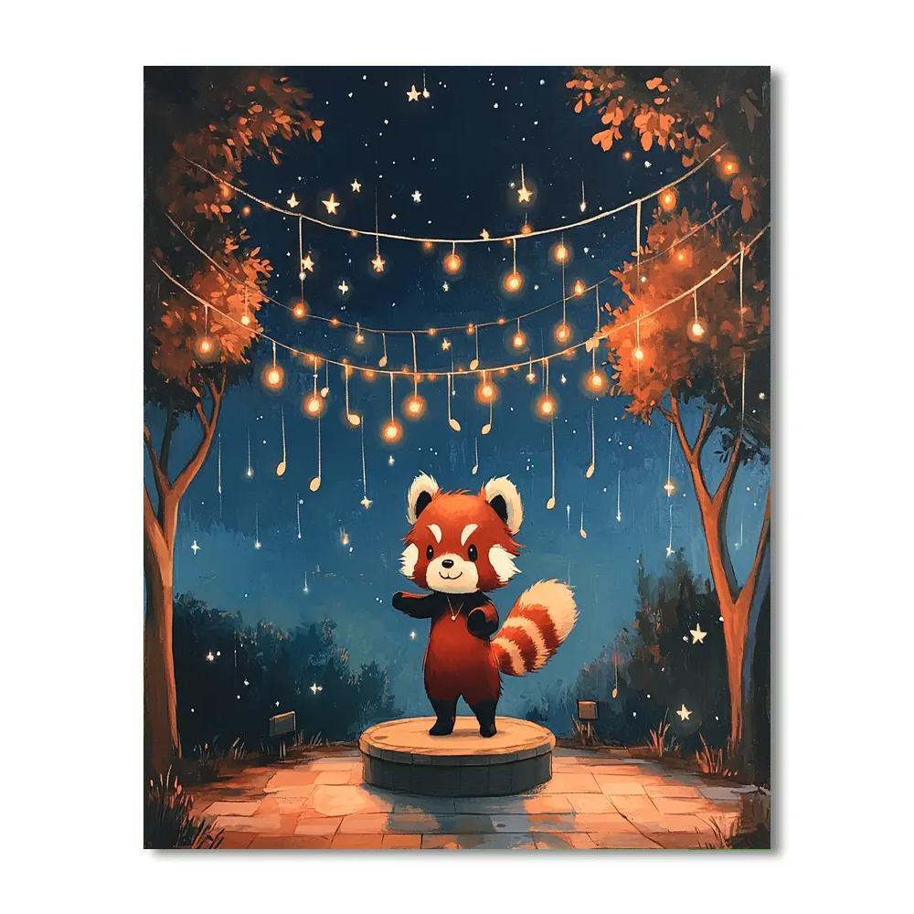 Mei Lee Red Panda Starlight Dance DIY paint by numbers