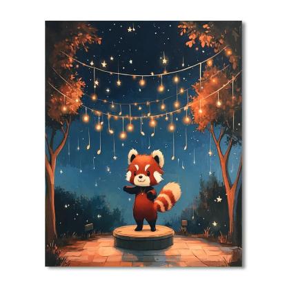 Mei Lee Red Panda Starlight Dance DIY paint by numbers