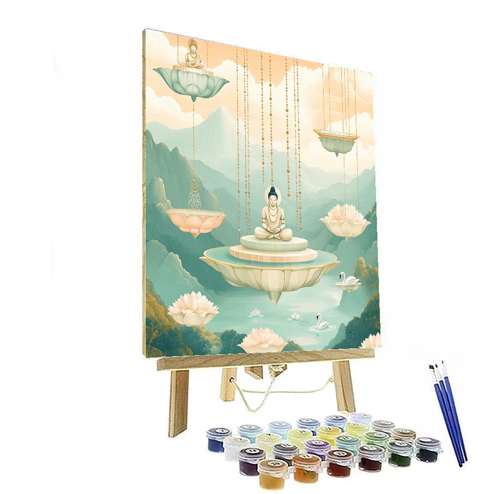 Brahma Floating Garden Terrace paint by numbers