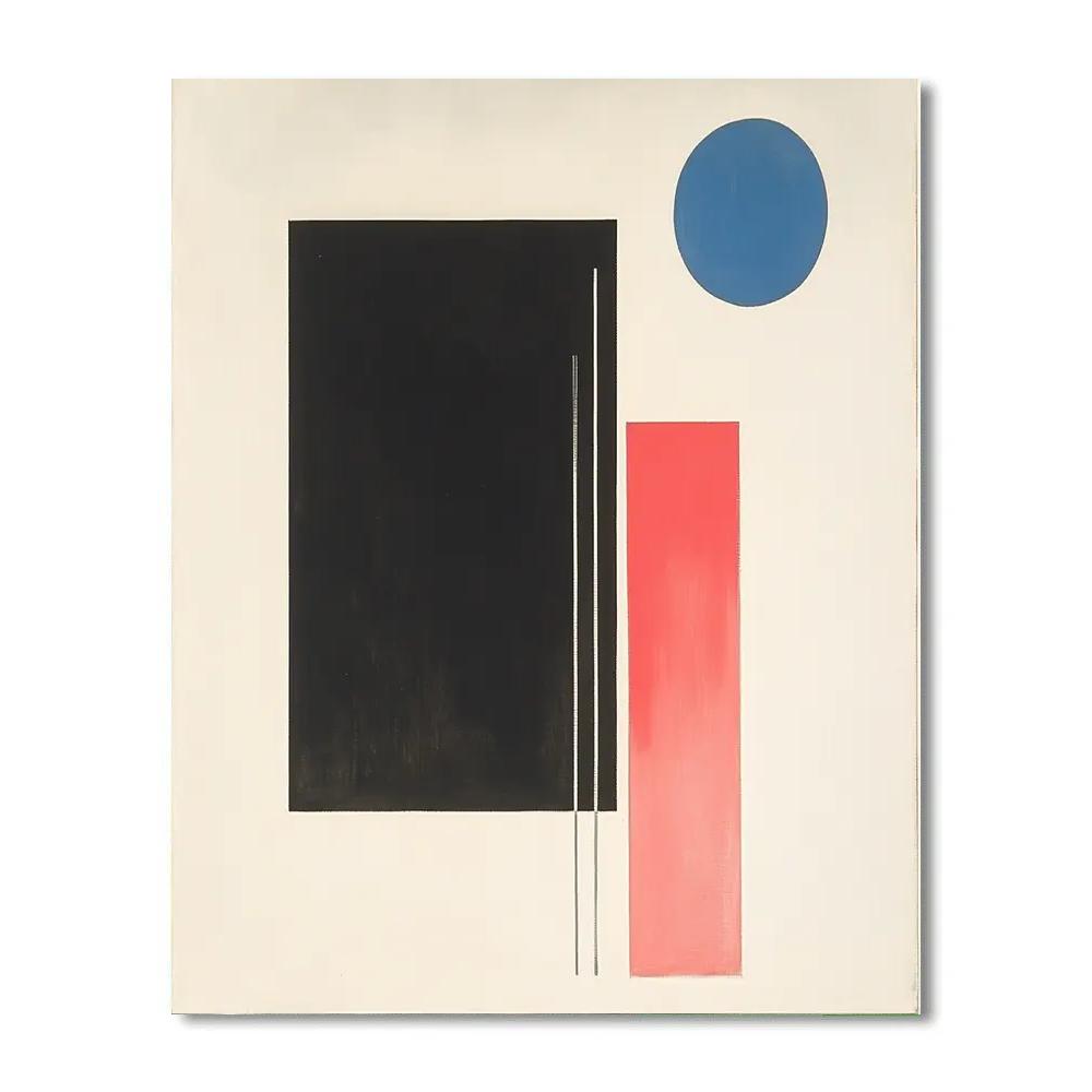 Kazimir Malevich Inspired Quantum Eclipse Syntax DIY paint by numbers