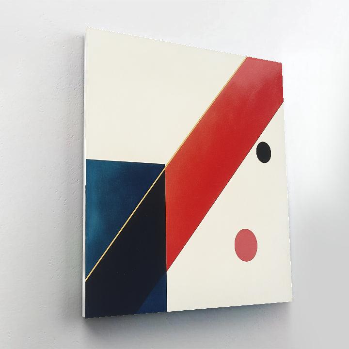 Kazimir Malevich Inspired Gravitational Wave Lattice Number painting